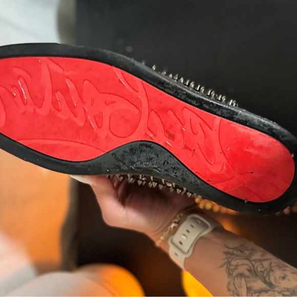 Christian Louboutin Black Studded Sneakers - Picture 7 of 10